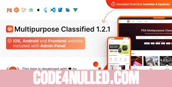 PSX v1.2.1 - Multipurpose Classified Flutter App with Frontend and Admin Panel