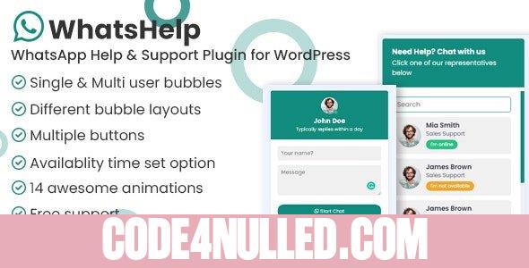WhatsApp Chat Support Pro WordPress Plugin v1.2.1