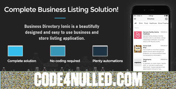 Business Directory Ionic 3 - Full Application with Firebase and Backendless backend