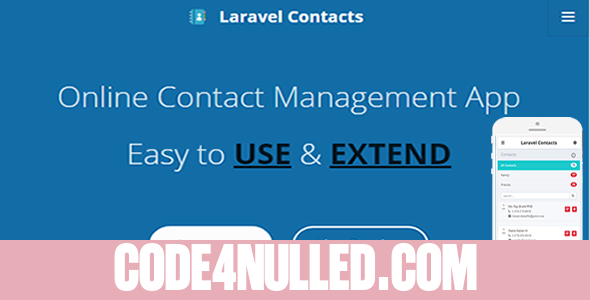 Laravel Contact - Online Contact Management App