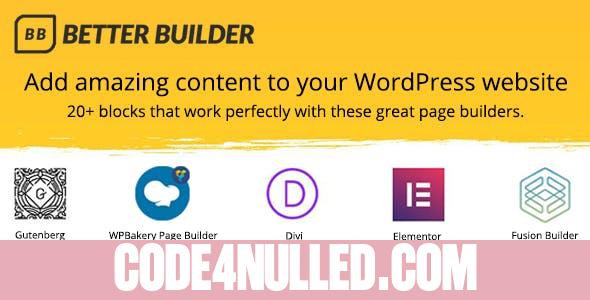 Better Builder v1.0.3 - Addon for Page Builders