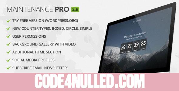 Maintenance PRO - WordPress plugin