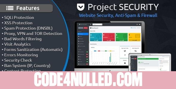 Project SECURITY v4.0 – Website Security, Anti-Spam & Firewall