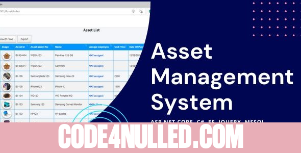 Asset Management System with Barcode | ASP.NET Core | EF Core | .NET Core 6.0 v1.0.6