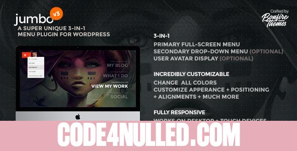 Jumbo v3.1 - A 3-in-1 full-screen menu for WordPress