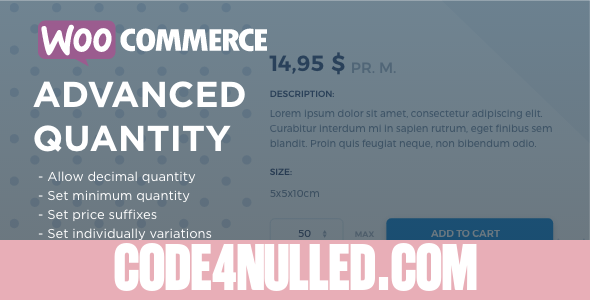 WooCommerce Advanced Quantity v3.0.0