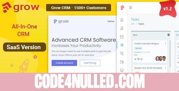 Grow CRM SaaS v2.3 - Laravel Project Management - Multitenancy - nulled