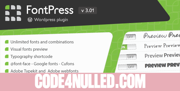 FontPress v3.3.2 - Wordpress Font Manager
