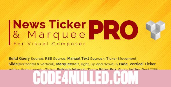 Pro News Ticker & Marquee for Visual Composer v1.3.2
