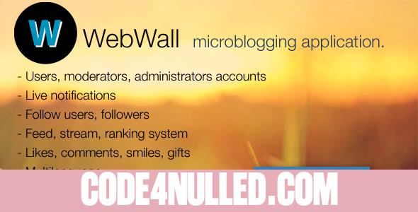 WebWall v1.1 - social microblogging application