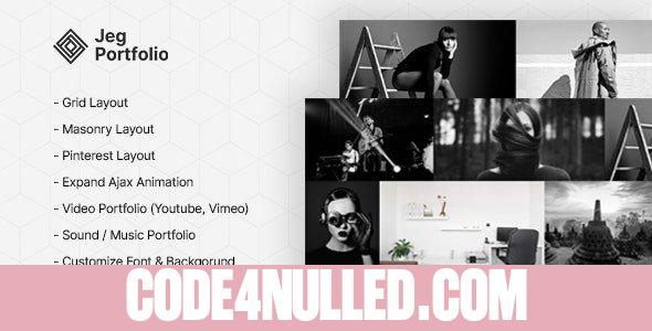 Jeg Portfolio v1.0.1 - Responsive Portfolio & Gallery Plugin For WordPress