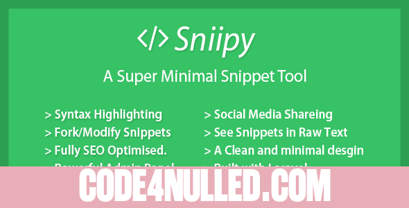 Sniipy - A Super Minimal Snippet Tool