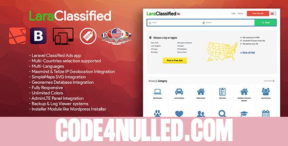 LaraClassified v1.1 - Geo Classified Ads CMS