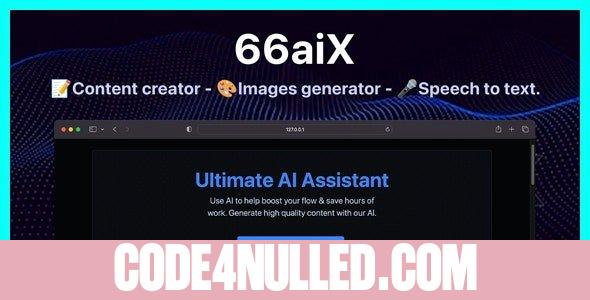 66aix v26.0.0 - AI Content, Chat Bot, Images Generator & Speech to Text (SAAS) - nulled