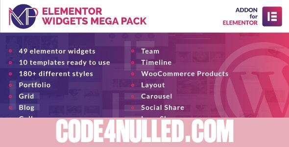 Elementor Widgets Mega Pack v1.0 - Addons for Elementor Page Builder WordPress Plugin
