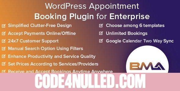 BMA v1.2.1 - WordPress Appointment Booking Plugin for Enterprise