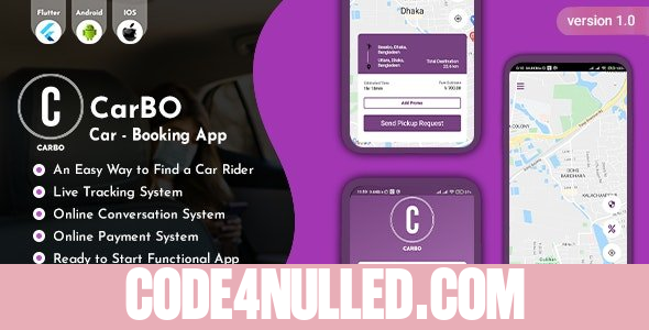 CarBo v1.0 - Online Car Booking Flutter App UI Kit