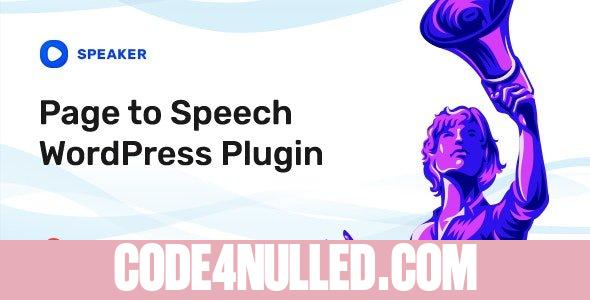 Speaker v4.0.1 - Page to Speech Plugin for WordPress