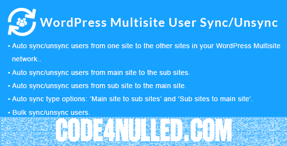 WordPress Multisite User Sync/Unsync v1.5.0