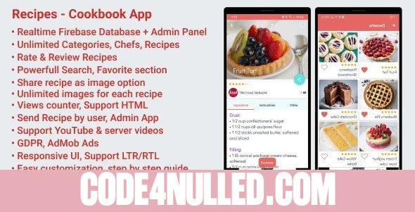 Recipes v1.6 - Cookbook App for Android with Admin Panel