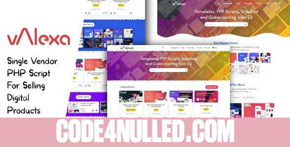Valexa v2.0.0 - PHP Script For Selling Digital Products And Digital Downloads