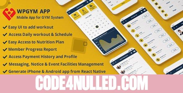 WPGYM App v2.0.4 – Mobile App for Wordpress Gym System