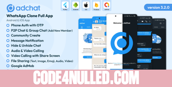 AdChat v3.2.0 - WhatsApp Clone Android & iOS app