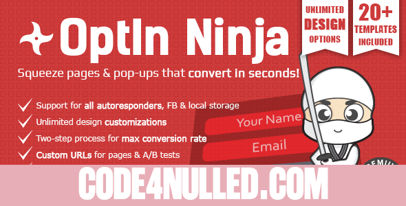OptIn Ninja v2.30 - Ultimate Squeeze Page Generator
