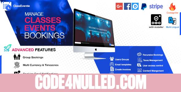Classeventie v2.1 - Online Classes And Events Booking