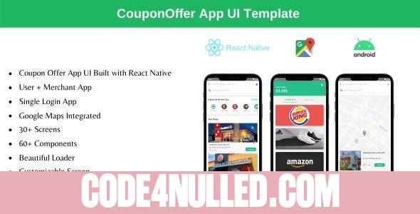 Coupon Offer App v2.0 - React Native Theme