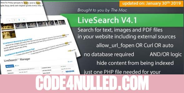 LiveSearch v4.1 - Searchengine for your Website