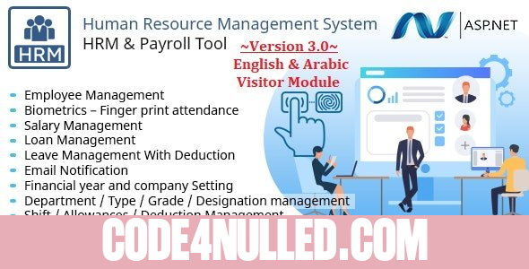 HRMS v4.1 - Human Resource Management System, Manage Employee Payroll Salary ZkTeco BioMetric attendance