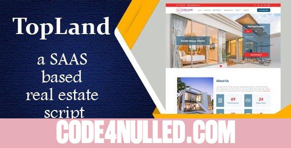TopLand v1.1 - Laravel real estate agency portal with saas
