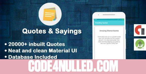 20000+ Quotes & Sayings Full Application with database and admob integration v1.0