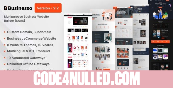Businesso v2.2 - Business Website SAAS (Multitenancy) - nulled