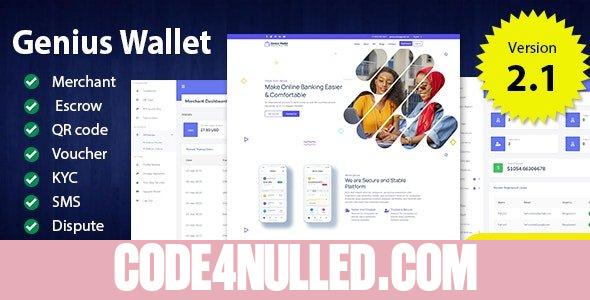 Genius Wallet v2.1 - Advanced Wallet CMS with Payment Gateway API - nulled