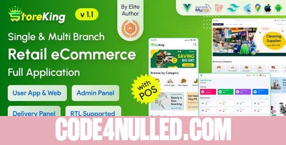 StoreKing v1.1 - eCommerce App with Laravel Website & Admin Panel with POS - nulled