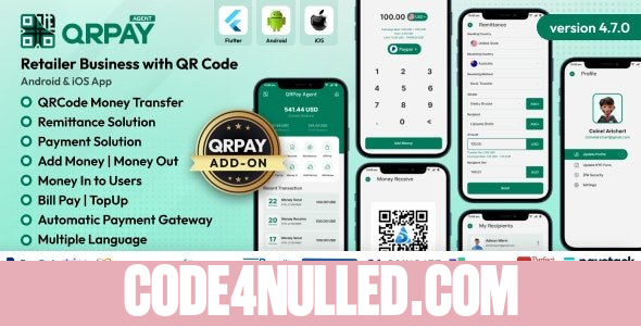 QRPay Agent v4.7.0 - Retailer Business with QR Code Android and iOS App