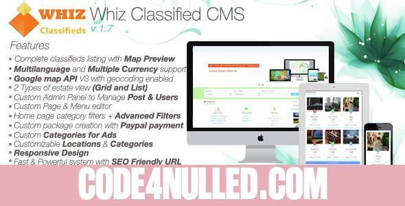 WhizClassified v1.7 - Classifieds CMS
