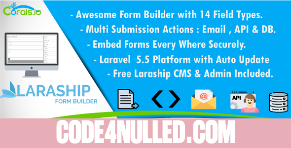 Laraship Form Builder - Drag & Drop Laravel Form Builder With CMS & Admin