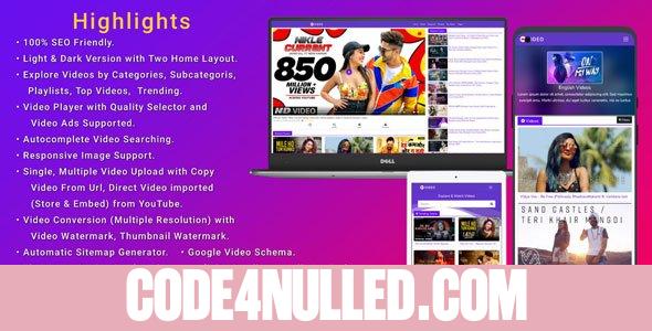 PHP Video Script - Laravel v1.0