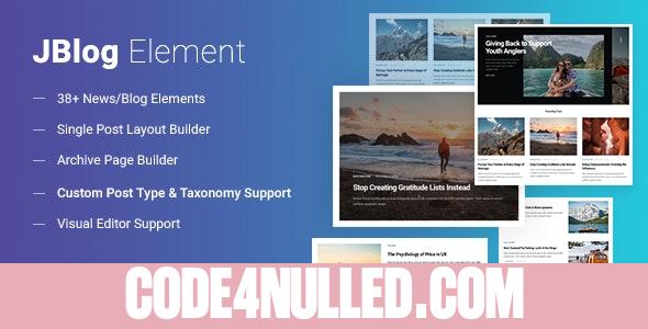 JBlog Elements v1.0.0 - Magazine & Blog Add Ons for Elementor & WPBakery Page Builder