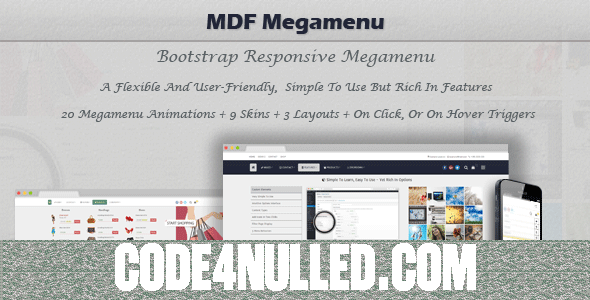 MDF Megamenu v1.1.6 - Bootstrap Responsive Megamenu