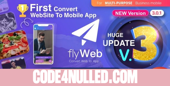 FlyWeb v3.0.4 - Web to App Convertor Flutter + Admin Panel - nulled