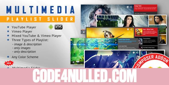 Multimedia Playlist Slider v1.6.1 - Visual Composer Addon