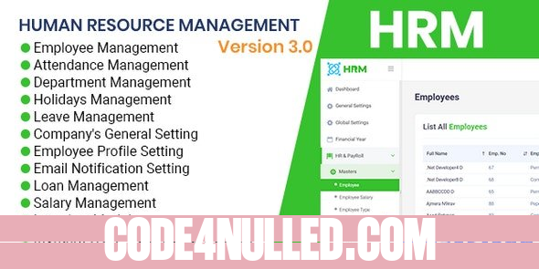 HRMS v3.0 - Human Resource Management System, ZkTeco BioMetric Time attendance, Salary, Manage employee