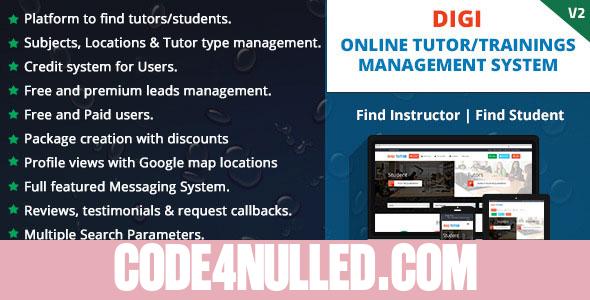Digi Online Tutor/Trainings Management System