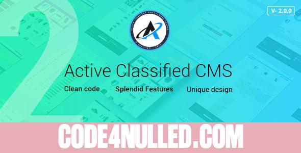 Active Classified CMS v2.0.0 - nulled