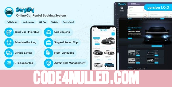 Rentify v1.0.0 - Online Car Rental Booking System Full Solution
