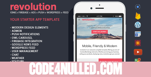 revolution - complete Ionic app